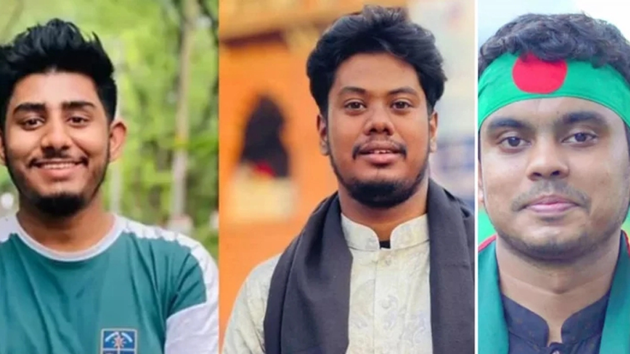 রিফাত রশিদ, হাসিব আল ইসলাম ও মঈনুল ইসলাম। ছবি: সংগৃহীত