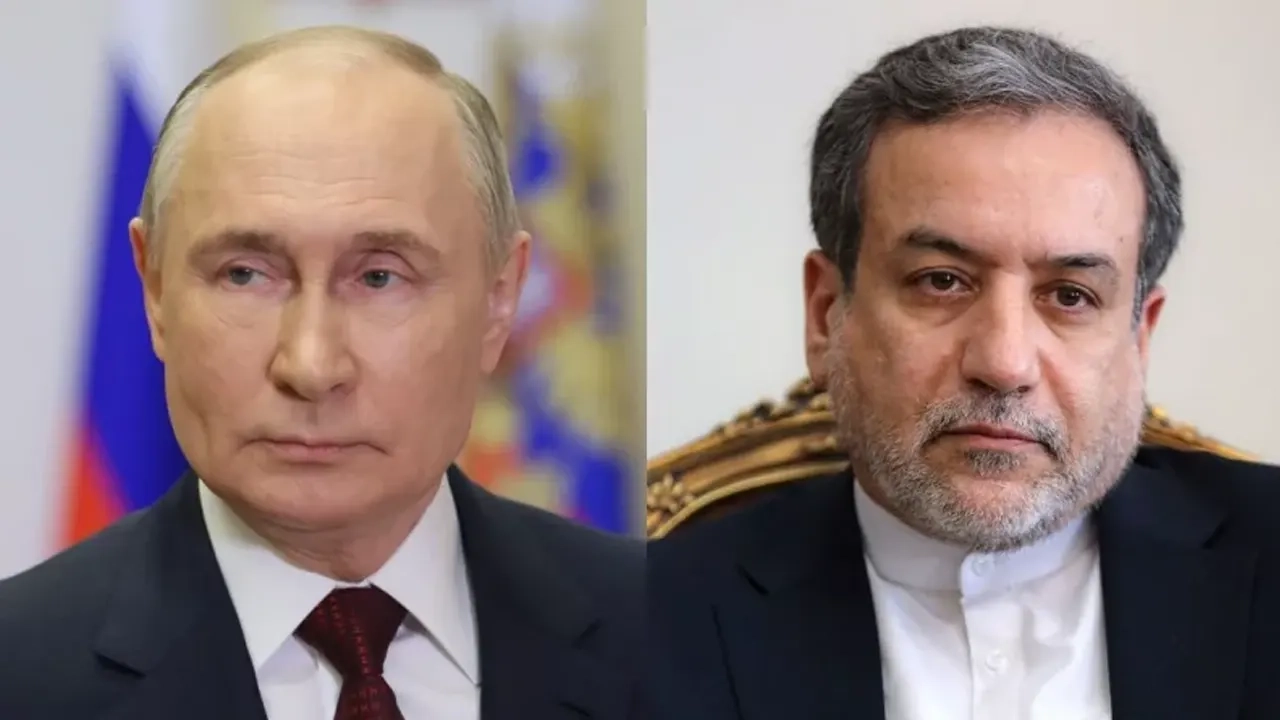 রাশিয়ার  প্রেসিডেন্ট ভ্ললাদিমির পুতিন এবং ইরানের পররাষ্ট্রমন্ত্রী আব্বাস আরাগচি