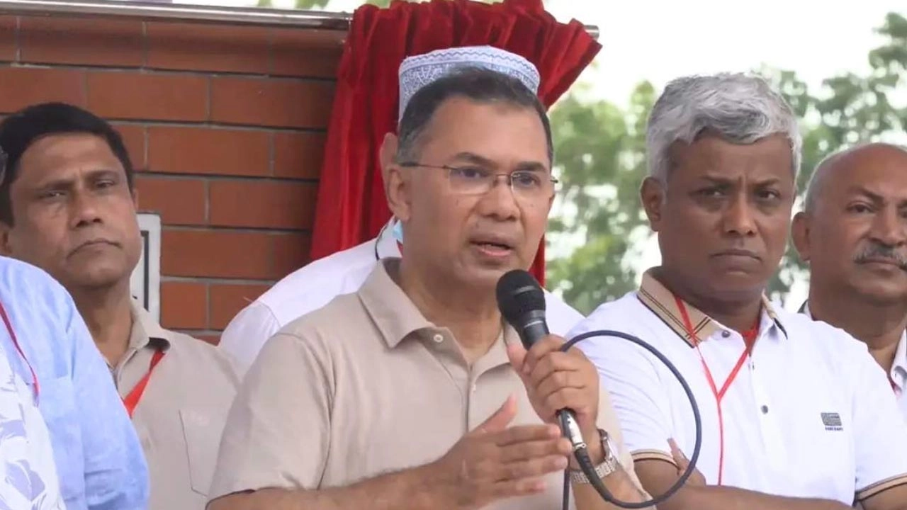 বক্তব্য দিচ্ছেন প্রধান প্রধানমন্ত্রী তারেক রহমান।