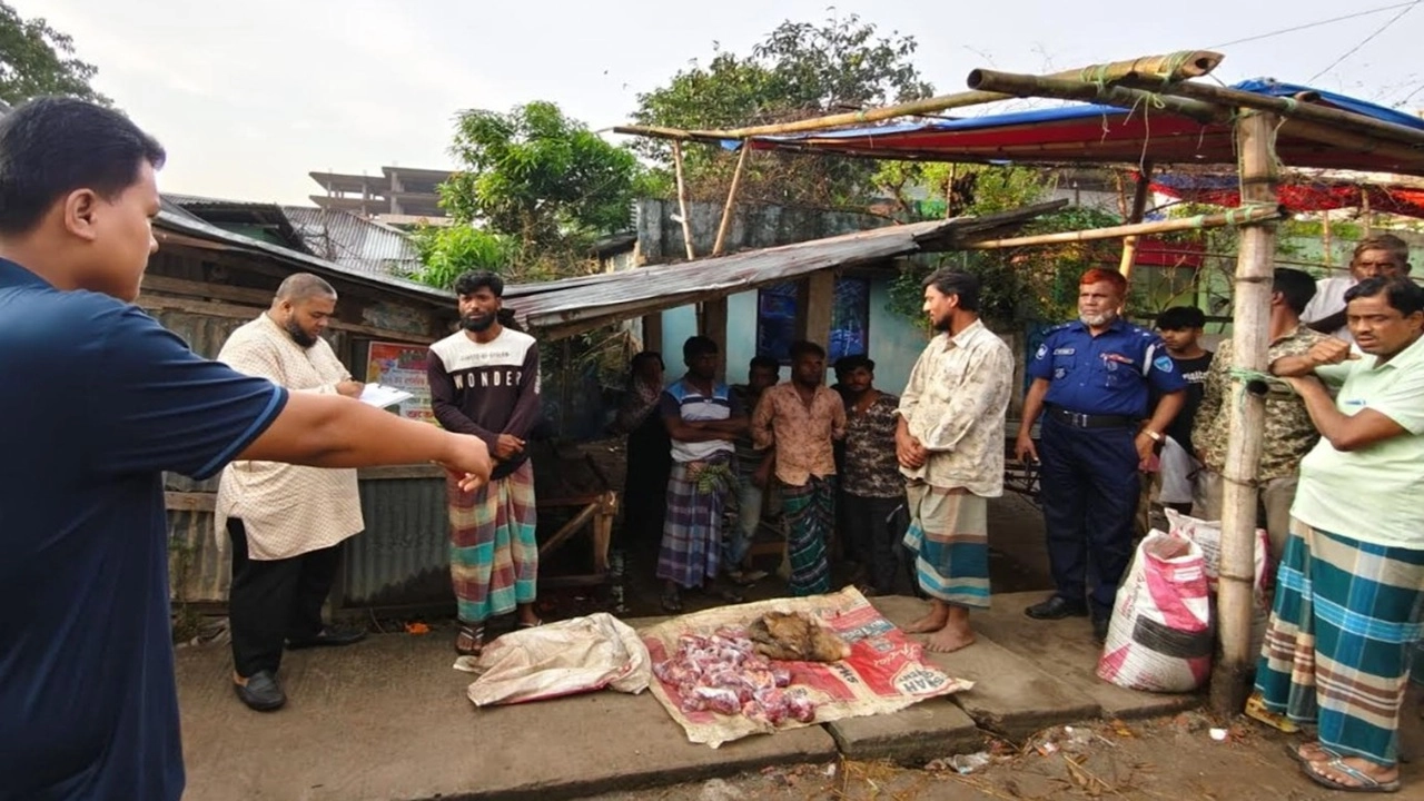 চাঁদপুরে প্রকাশ্যে শিয়ালের মাংস বিক্রি করায় দুই কৃষকের জরিমানা