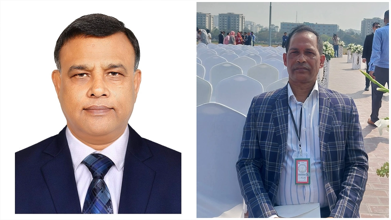 বাঁ দিক থেকে নজরুল ইসলাম ও শাহ আলম