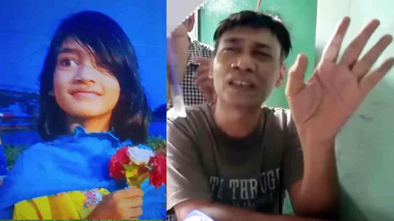 শিশু লামিসা ও তার বাবা আবদুল হান্নান মোল্লা