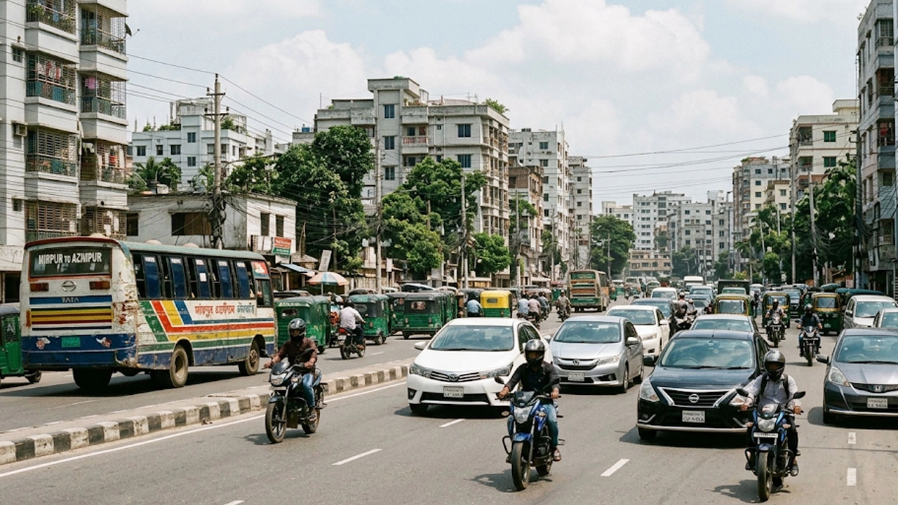 ঢাকার ব্যস্ত রাস্তা