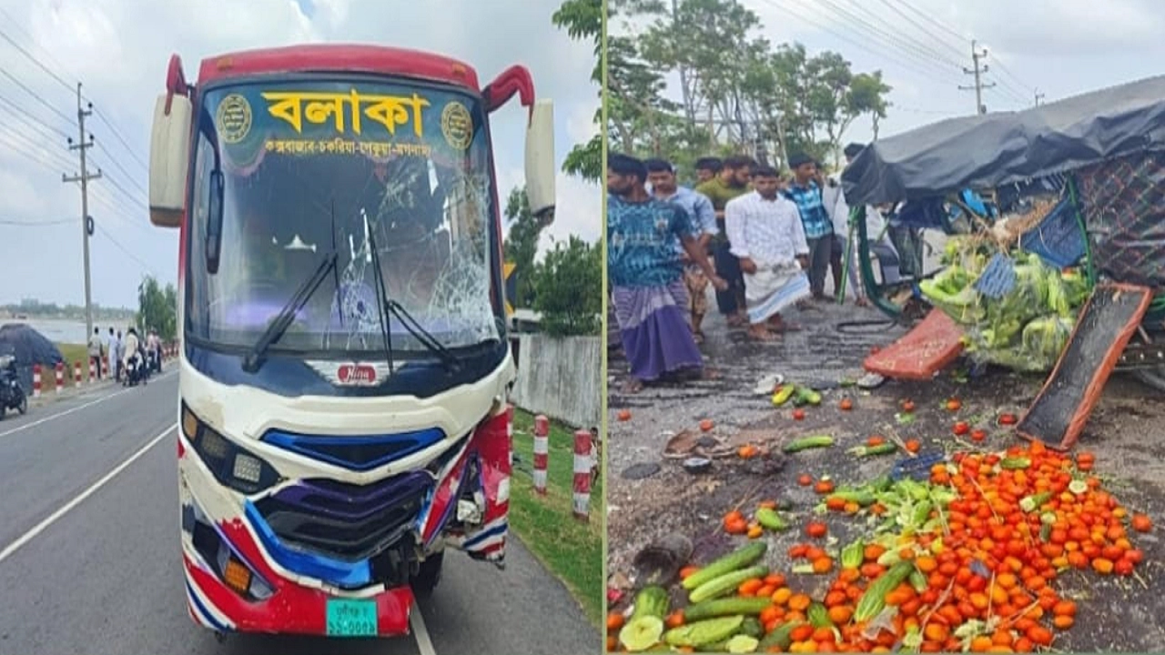 পেকুয়ায় বাস-সিএনজির মুখোমুখি সংঘর্ষ