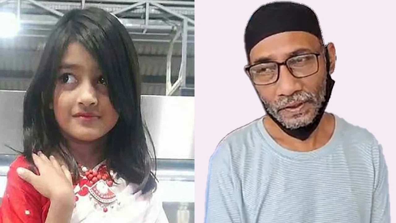 বাঁ দিক থেকে ধর্ষণ ও হত্যার শিকার রামিসা এবং তার বাবা
