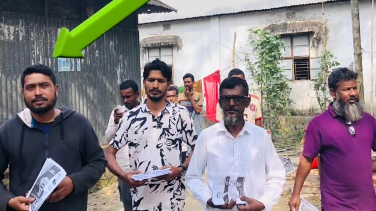 বিএনপির নির্বাচনি প্রচারে রানা মিয়া। ছবি: সংগৃহীত