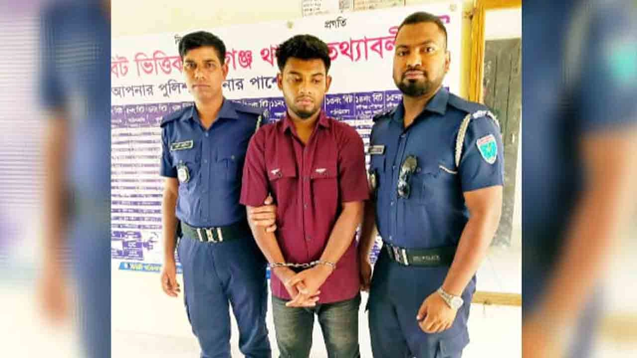 গ্রেপ্তারকৃত হোসাইন আহমেদ (২৬)