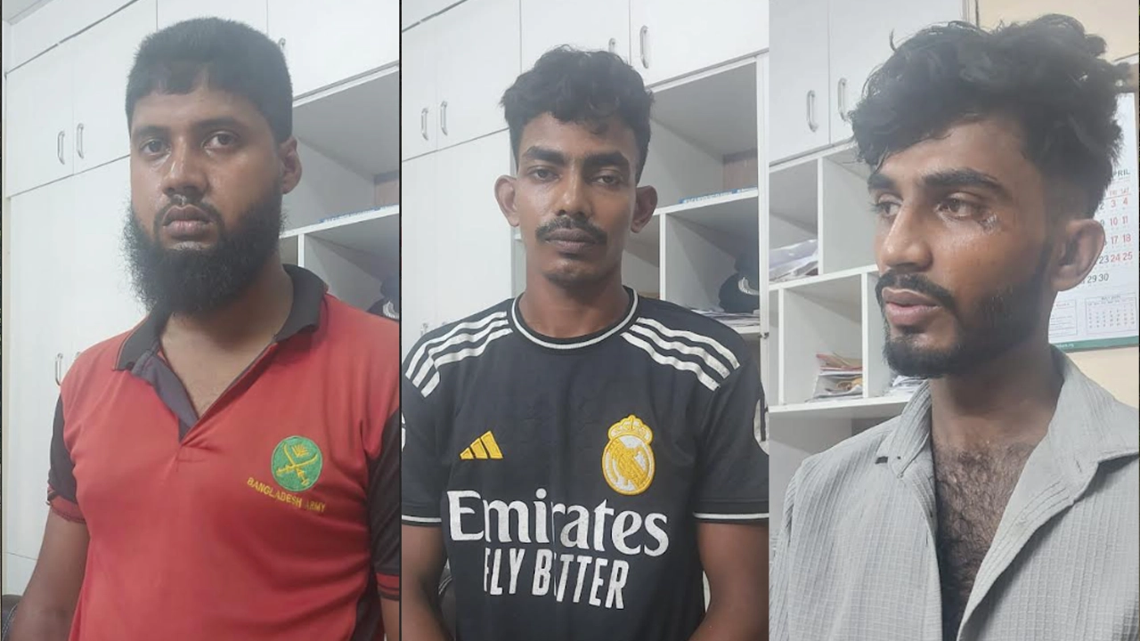 মো. সাকিব (২৬), মো. রায়হান (২৬) এবং মো. সবুজ (২৬)।