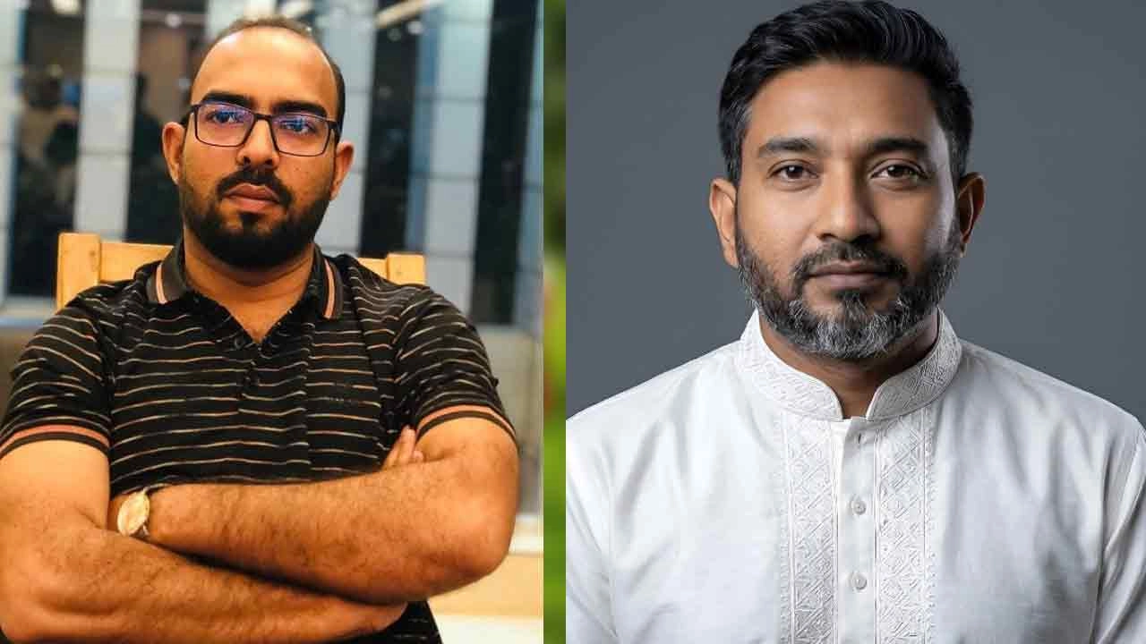 (বাঁ থেকে) সদস্য সচিব তারিকুল ইসলাম দিপু ও যুগ্ম আহ্বায়ক দেওয়ান মাহবুব আল হাসান সোহাগ,