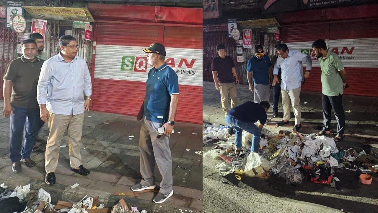 রাত ১১টায় রাজধানীর বর্জ্য ব্যবস্থাপনা কার্যক্রম পরিদর্শন করেন প্রতিমন্ত্রী মীর শাহে আলম।