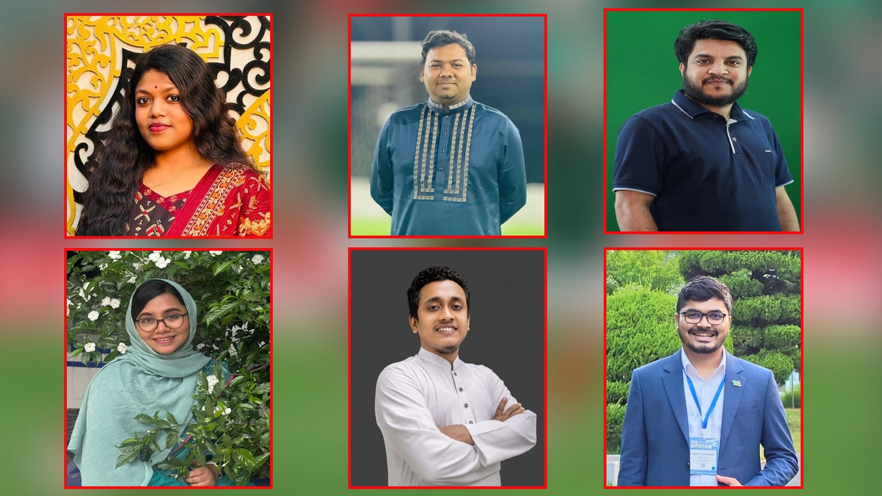 এনসিপির সর্বোচ্চ নীতি নির্ধারণী কমিটির ৬ নেতারা