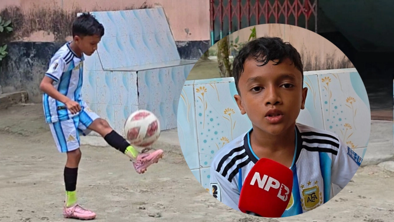 প্রশংসা কুড়াচ্ছে লক্ষ্মীপুরের ক্ষুদে ফুটবলার নাদিম