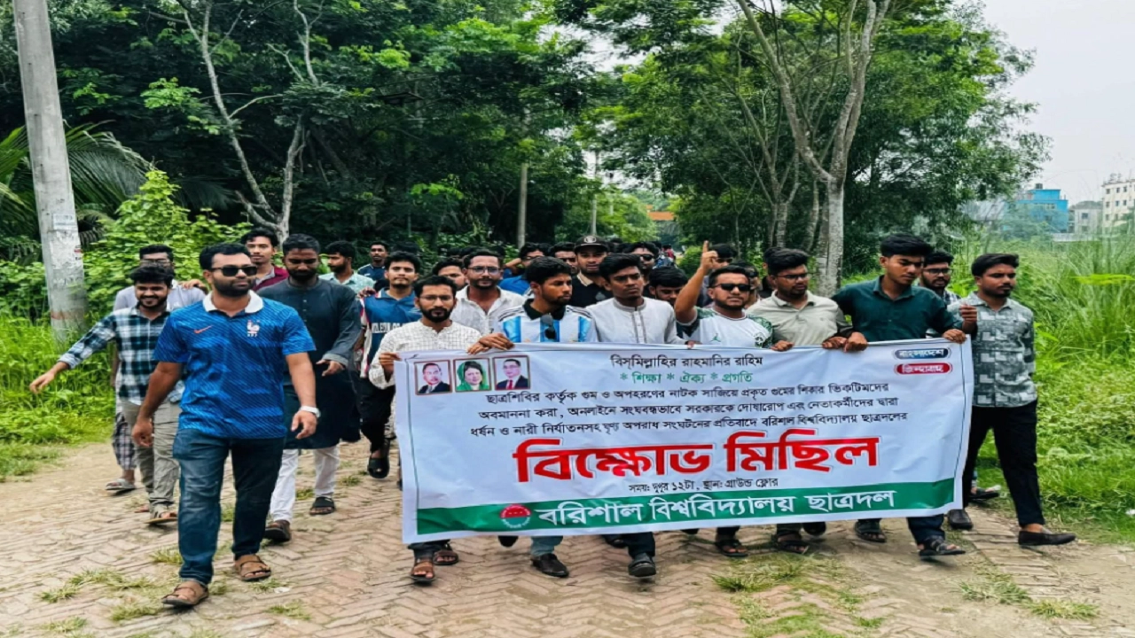ববি ছাত্রদলের মিছিল