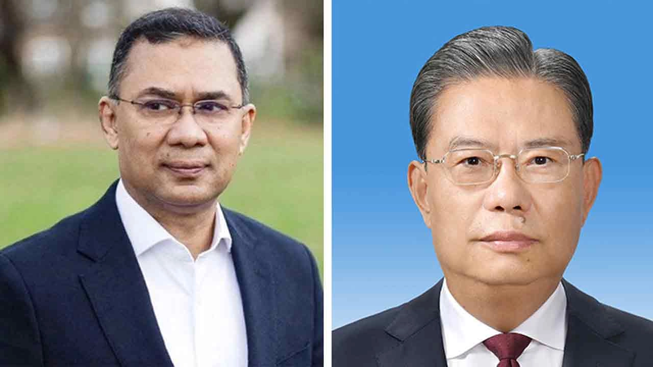 প্রধানমন্ত্রী তারেক রহমান ও চীনের ন্যাশনাল পিপলস কংগ্রেসের স্ট্যান্ডিং কমিটির চেয়ারম্যান ঝাউ লেজি