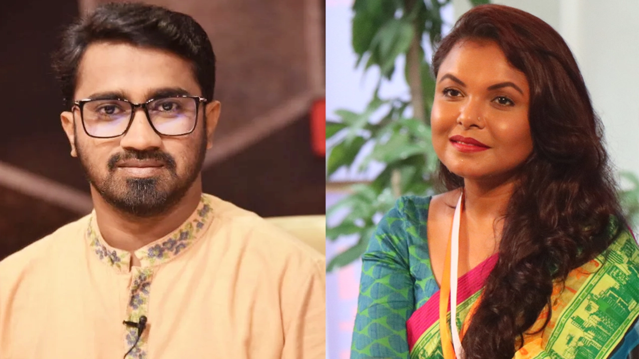 বিএনপি নেতা রাশেদ খান ও মেহের আফরোজ শাওন। ছবি: সংগৃহীত