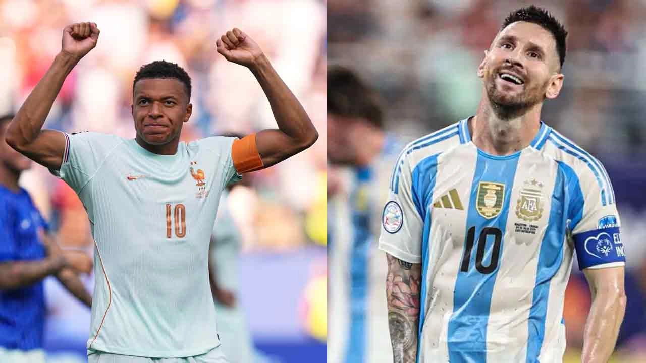 কিলিয়ান এমবাপে ও লিওনেল মেসি