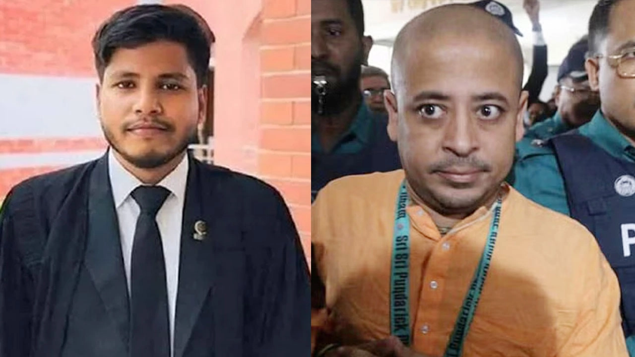 আইনজীবী সাইফুল ইসলাম আলিফ ও চিন্ময় কৃষ্ণ দাস