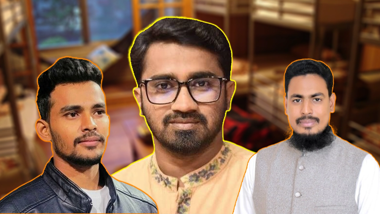 আসিফ মাহমুদ, রাশেদ খাঁন ও আখতার হোসেন। ছবি: এনপিবি গ্রাফিক্স