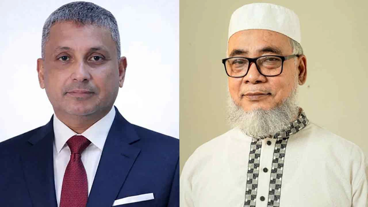 বিএনপি প্রার্থী সরোয়ার আলমগীর ও জামায়াত প্রার্থী মুহাম্মদ নুরুল আমীন