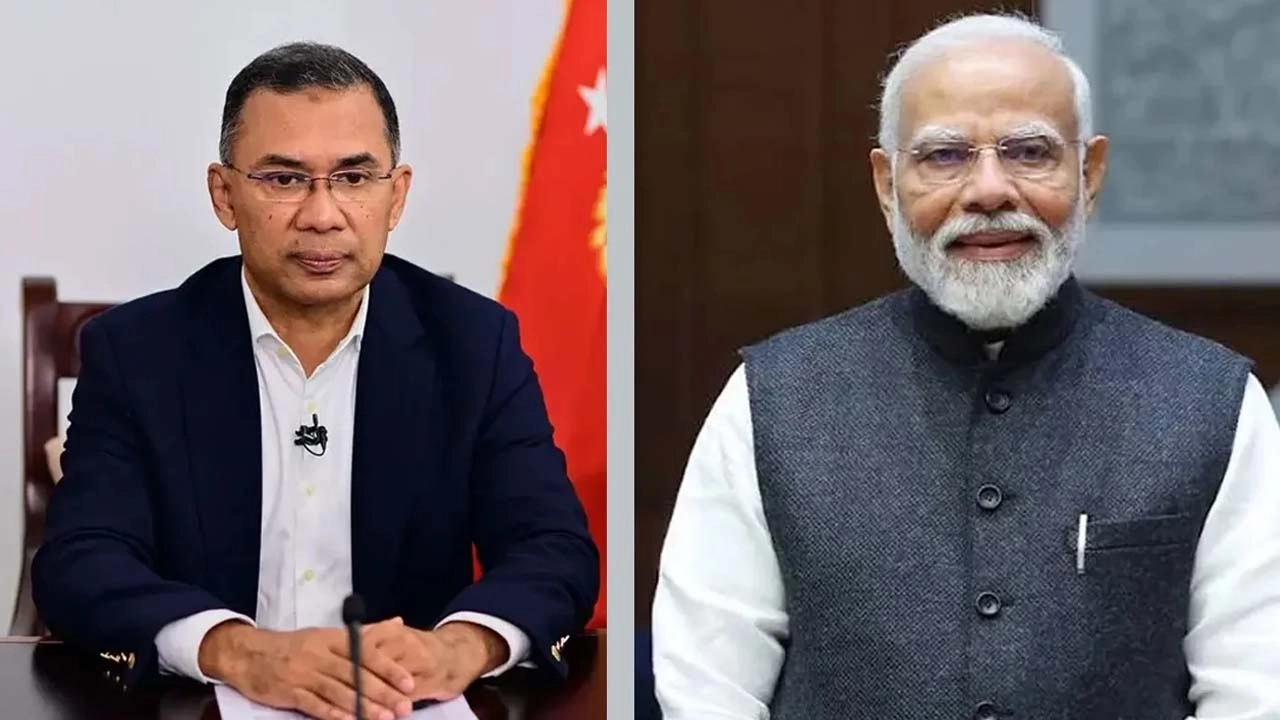 তারেক রহমান ও নরেন্দ্র মোদি।