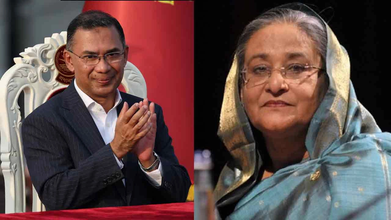 প্রধানমন্ত্রী তারেক রহমান ও শেখ হাসিনা