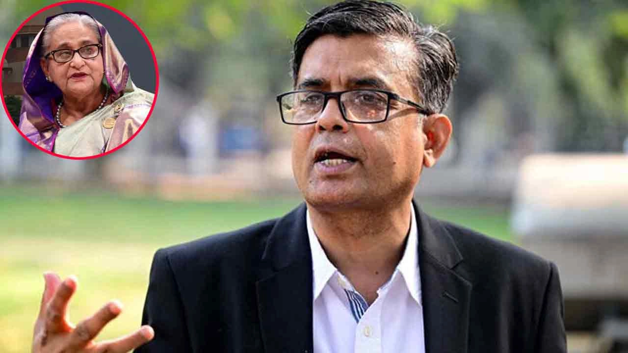 শফিকুল আলম ও ইনসেটে শেখ হাসিনা