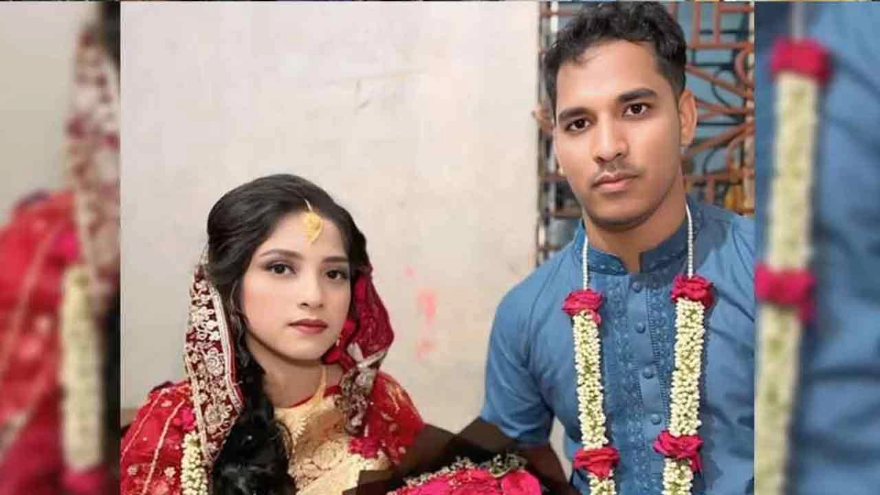 স্ত্রীর সঙ্গে জাপান প্রবাসী জুনায়েদ মিয়া