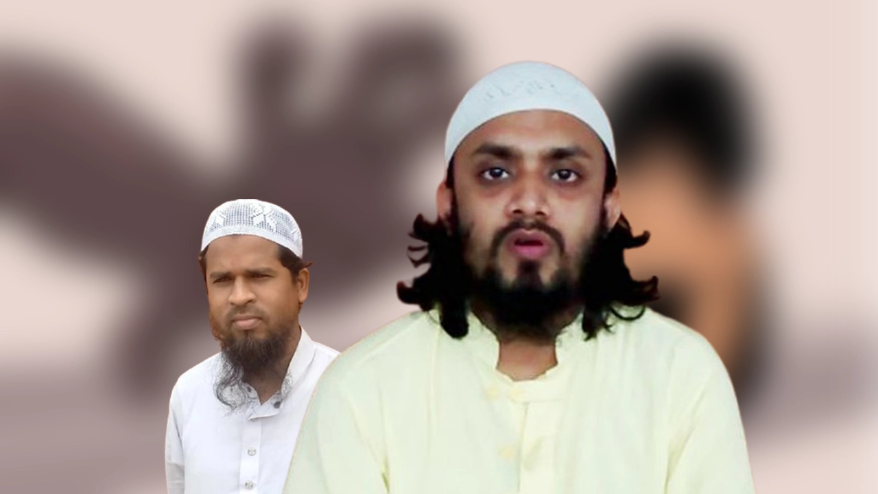 সামনে, আব্দুল হাই সাইফুল্লাহ এবং পেছনে, অভিযোগ প্রমাণিত আমানুল্লাহ সাগর। ছবি: সংগৃহীত