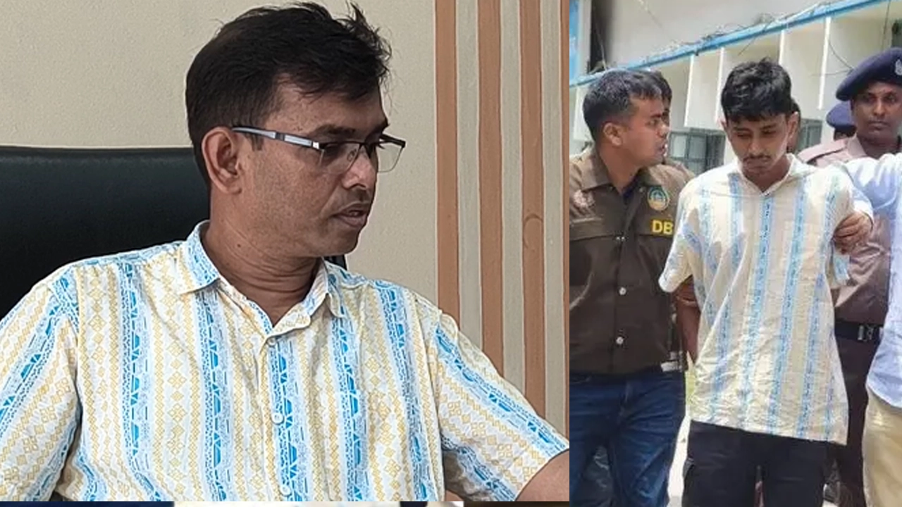 আসামির সঙ্গে শার্টের মিল, ব্যাখ্যা দিলেন পুলিশ উপকমিশনার সনাতন চক্রবর্তী। ছবি: সংগৃহীত