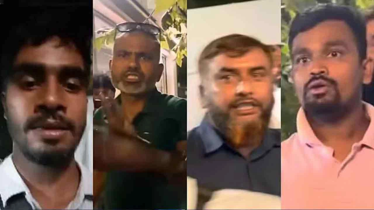 (বাঁ থেকে) মনিরুল হাওলাদার, শিপল মাহমুদ বিপ্লব, ইলিয়াস মিয়া ও আলতাফ