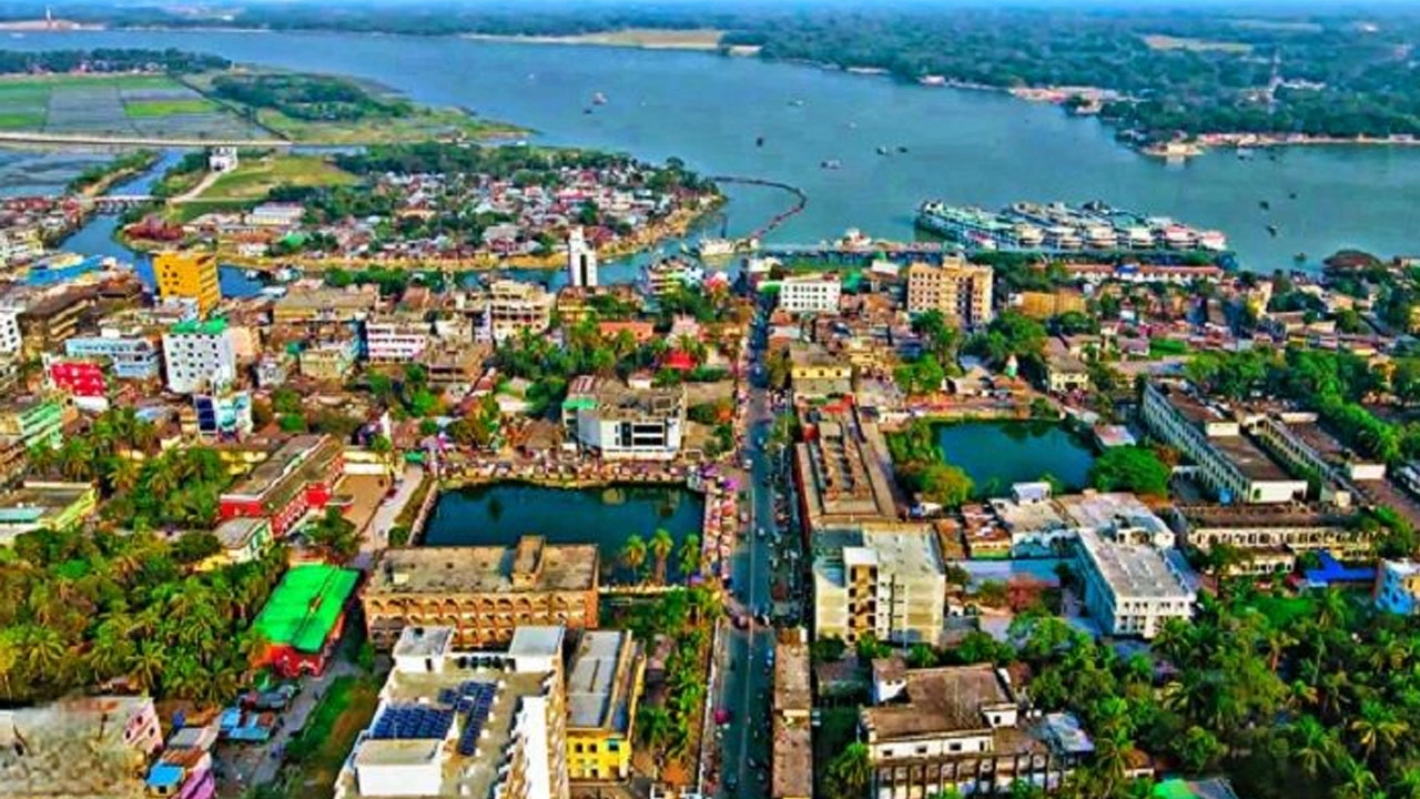 উপর থেকে বরিশাল। ছবি: সংগৃহীত