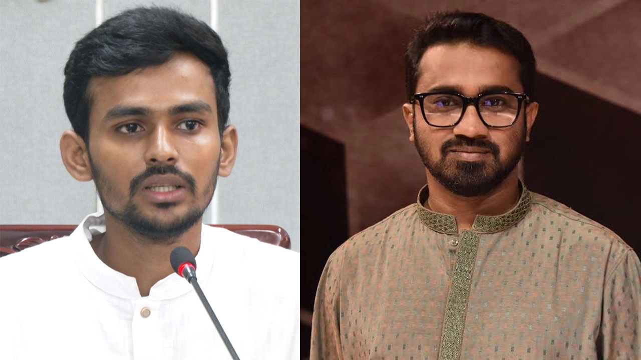 আসিফ মাহমুদ ও রাশেদ খান। ছবি: সংগৃহীত
