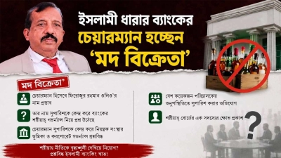 ইসলামী ধারার ব্যাংকের চেয়ারম্যান হচ্ছেন ‘মদ বিক্রেতা’