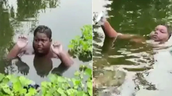 ‘জিনের’ ভয়ে পুকুরের পানিতেই থাকছে কিশোর ইকবাল