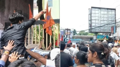 পশ্চিমবঙ্গে দুই ছাত্র সংগঠনের মিছিল ঘিরে রণক্ষেত্র