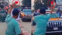 জামায়াত আমিরের গাড়িবহরে লাল কার্ড, যা বললেন ছাত্রদল নেতা