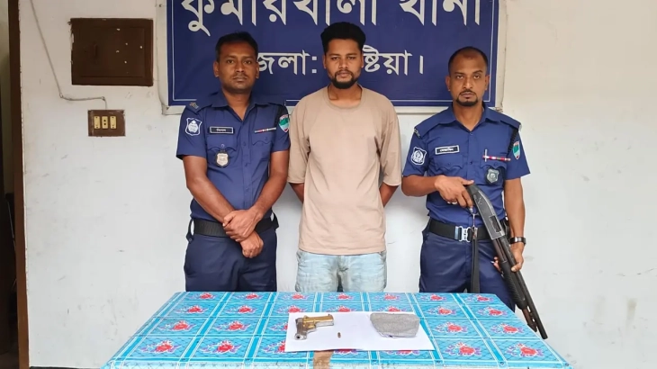দুলাভাইকে বিদেশি পিস্তল দেখিয়ে হুমকি, শ্যালক আটক